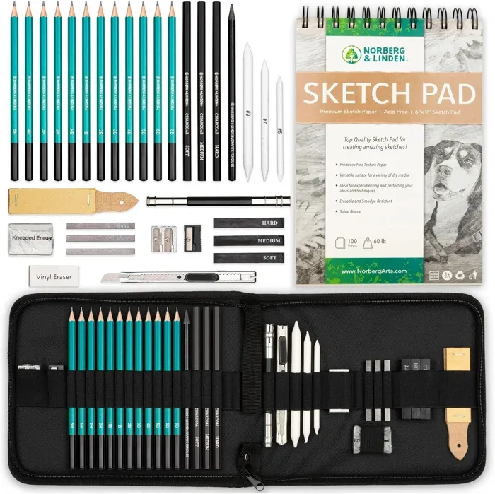 Norberg and Linden XL Sketching and Charcoal Drawing Set