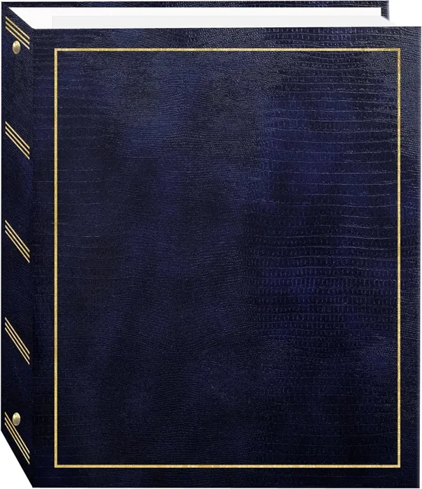 Pioneer Photo Albums Magnetic Self-Stick 3-Ring Navy Blue