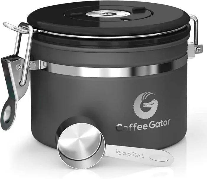 Coffee Gator 11oz Airtight Stainless Steel Canister