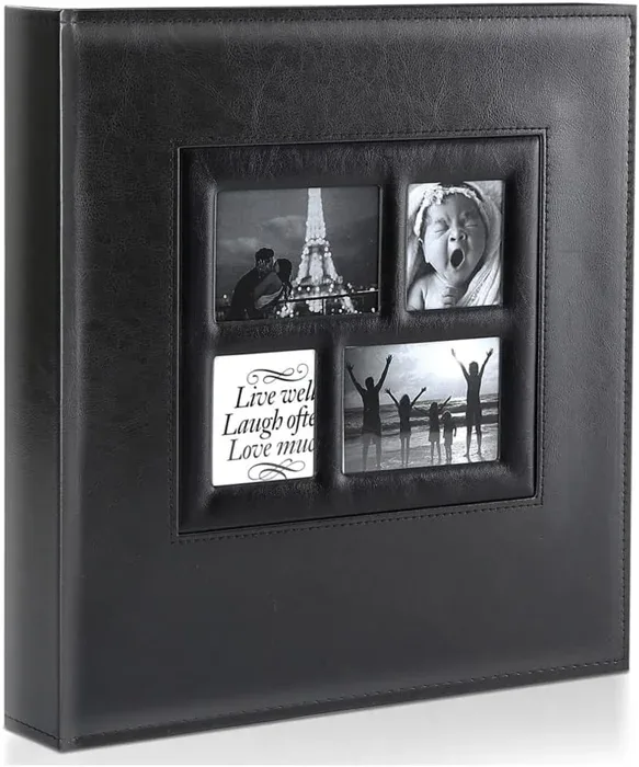 Ywlake Large Capacity 500-Pocket 4x6 Photo Album Black