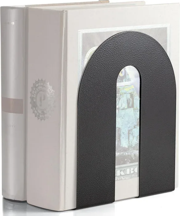 Officemate Heavy Weighted Steel Bookends Pair