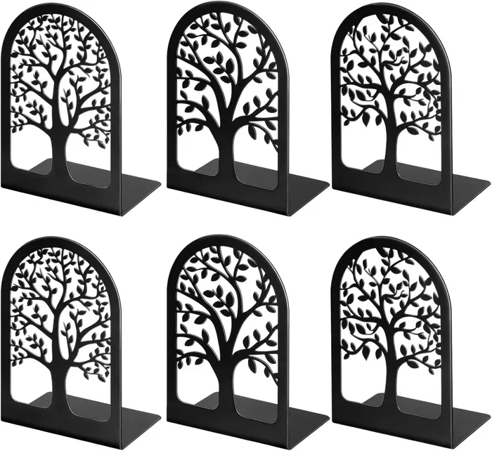 HappyHapi Tree Design Bookends Three Pairs Mixed