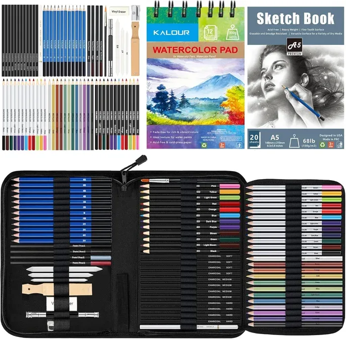 KALOUR 76 Piece Drawing and Sketching Art Set
