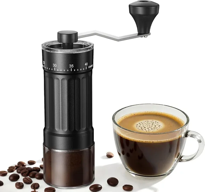 CEVING Mini Hand Grinder with External Adjustment