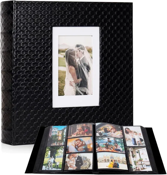RECUTMS Large Capacity 600-Pocket 4x6 Photo Album