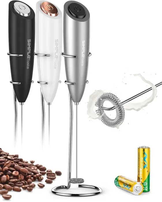 SIMPLETASTE Battery Operated Handheld Milk Frother