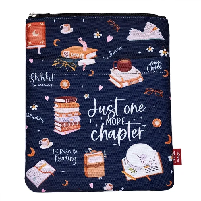 Just One More Chapter Canvas Book Sleeve