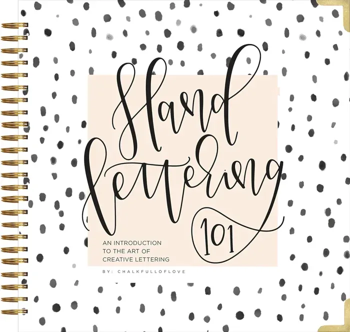 Hand Lettering 101 Gold Spiral-Bound Workbook