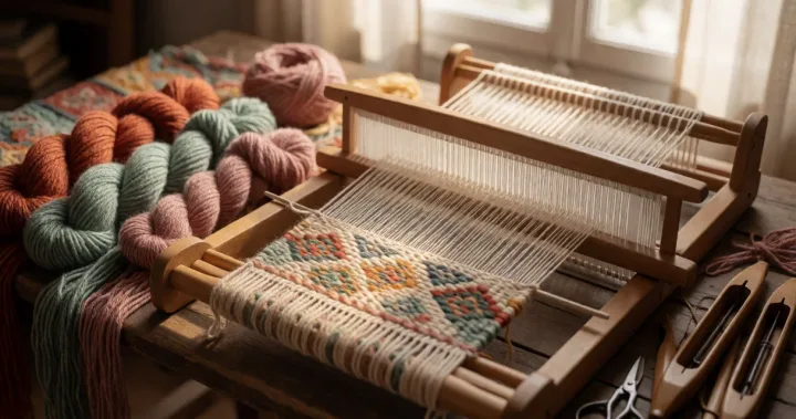 Editorial illustration for Weaving Loom Craft Kits for Your Most Creative Friend