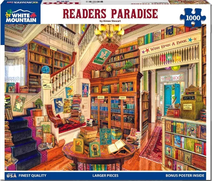 White Mountain Readers Paradise 1000-Piece Jigsaw Puzzle