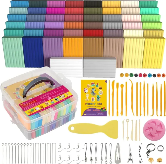 Aestd-ST Oven-Bake Polymer Clay Starter Kit 50 Colours