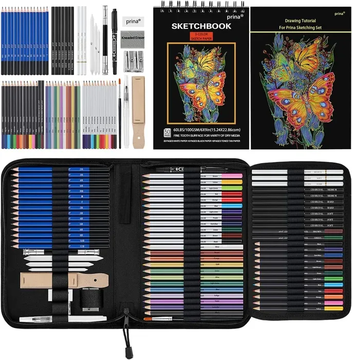 Prina 76 Pack Drawing and Multi-Media Pencil Set
