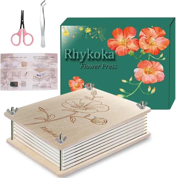 Rhykoka Eight-Layer Wooden Flower Press Kit