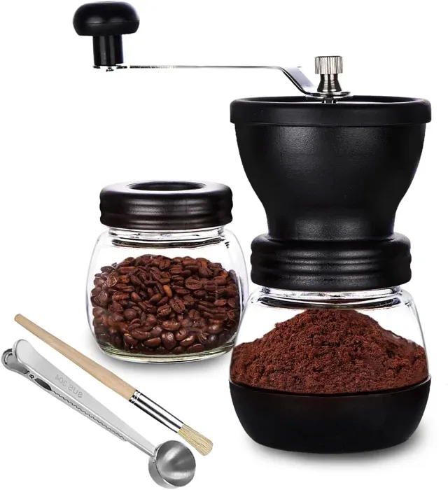 PARACITY Hand Grinder with Glass Jars