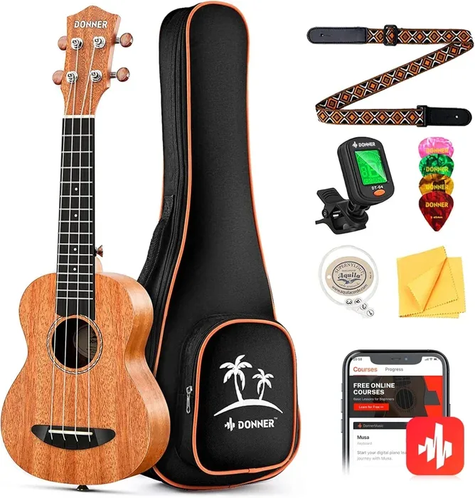 Donner DUC-1 Concert Ukulele Kit 23 Inch Mahogany