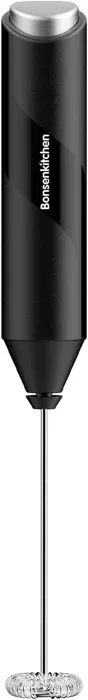 Bonsenkitchen Battery Operated Milk Frother, Black
