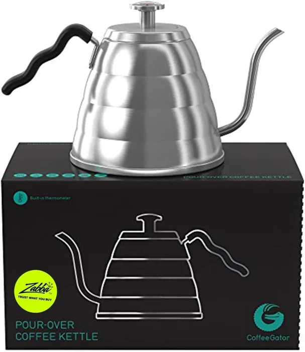 Coffee Gator Thermometer Kettle, 34oz