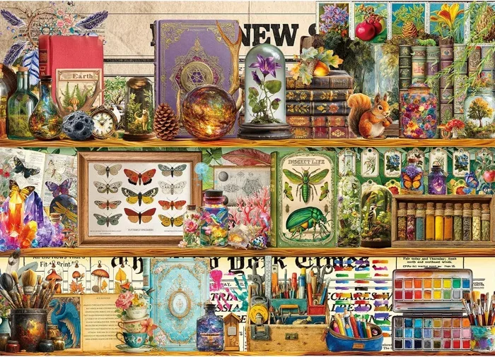 Fantasy Bookshelf 1000-Piece Curio Shelf Jigsaw Puzzle