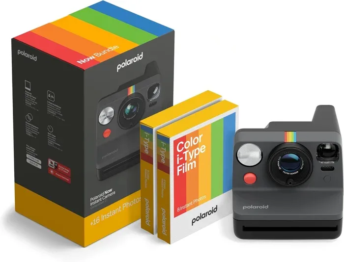 Polaroid Now 3rd Generation i-Type Camera and Film Bundle Black
