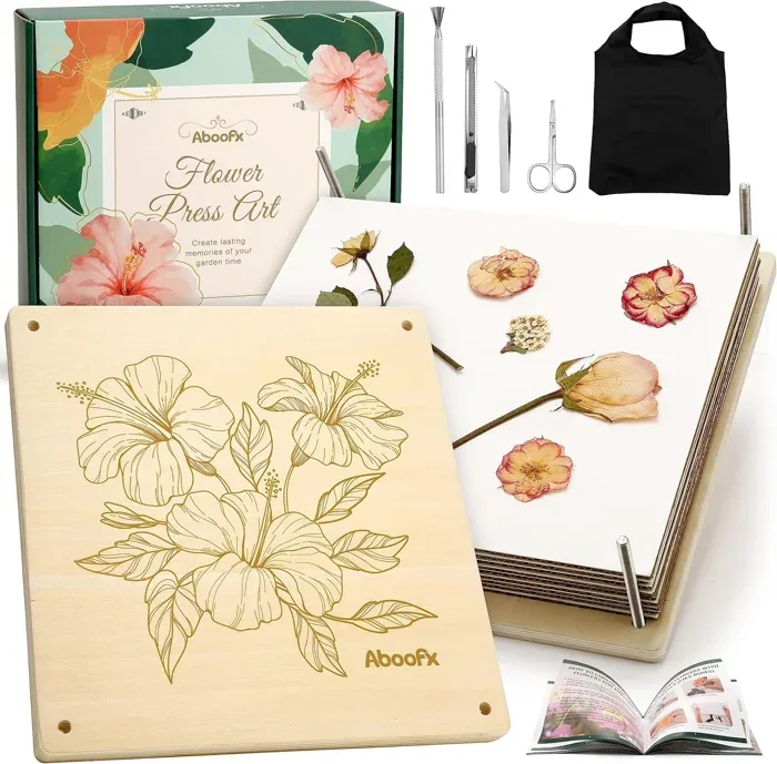 Aboofx 11 x 11 Inch Flower Press