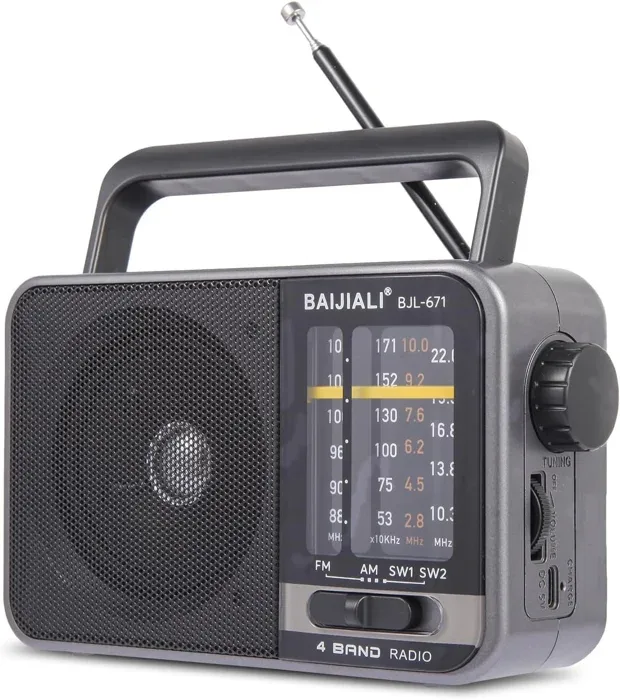Portable AM/FM/Shortwave Radio with USB Power