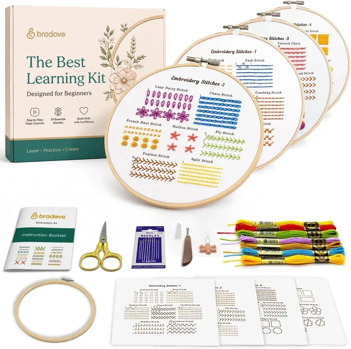 Bradove Embroidery Learning Kit
