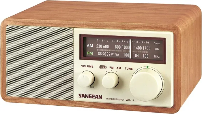 Sangean WR-11 Wood Cabinet AM/FM Tabletop Radio
