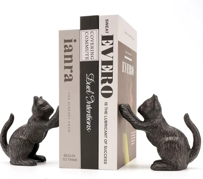 Ambipolar Vintage Cat Cast Iron Bookends